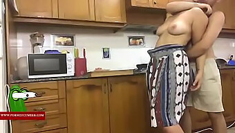 Horny Couple Enjoys Rough Sex In The Kitchen