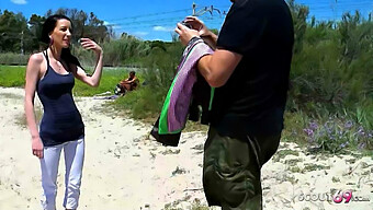 Oral And Assfucking Action At The Beach With Tania And Her Older Lover