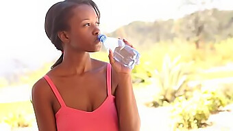 Ebony Beauty Jezabel Vessir Shows Off Her Big Natural Tits In Yoga Pose