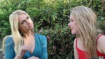 Sarah Vandella Und Lilly Lit Teilen Sich Einen Großen Schwanz In Einer Wilden Blowjob-Session