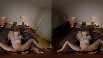 Big-Titted Blonde Rides In Vr With Pov