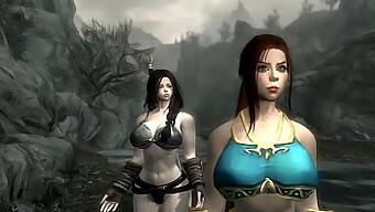 Straffspel: Jenna Och Lacey I Skyrim