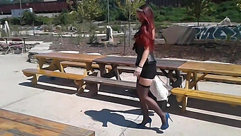 Outside In Stockings: A Solo Masturbation Video