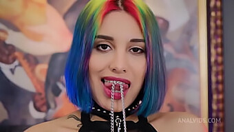 Asiatischer Blowjob: Tiefe Anale Und Raue Bälle Mit Rainbow Teen Bitch Roxy Lippen