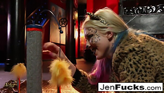 Jenevieve Hexxx Gives A Milky Enema To A Cute Cat With Big Natural Tits