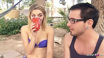 Shy Girl Seduced By Older Man At College Pool Party