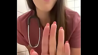 Solo Teen Nurse Pleasures Herself In A Hospital Restroom