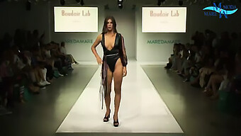 Lingerie-Clad Mom In High Heels Lingers On Catwalk