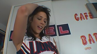 Teen (18+) Anna Morna Shows Off Her Cheerleader Skills