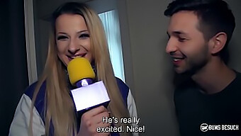 Celina Davis, The German Blonde Pornstar, Gives A Surprise Blowjob And Fucks Her Fanboy