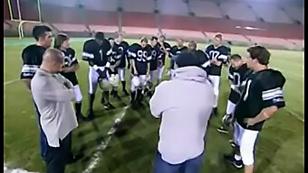 Cheerleader Gang Gets Banged By An Entire Football Team