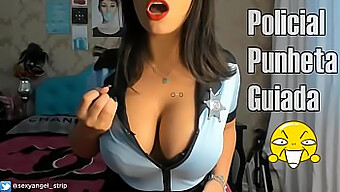 Watch A Busty Police Girl Give A Handjob And Cum In Her Pussy